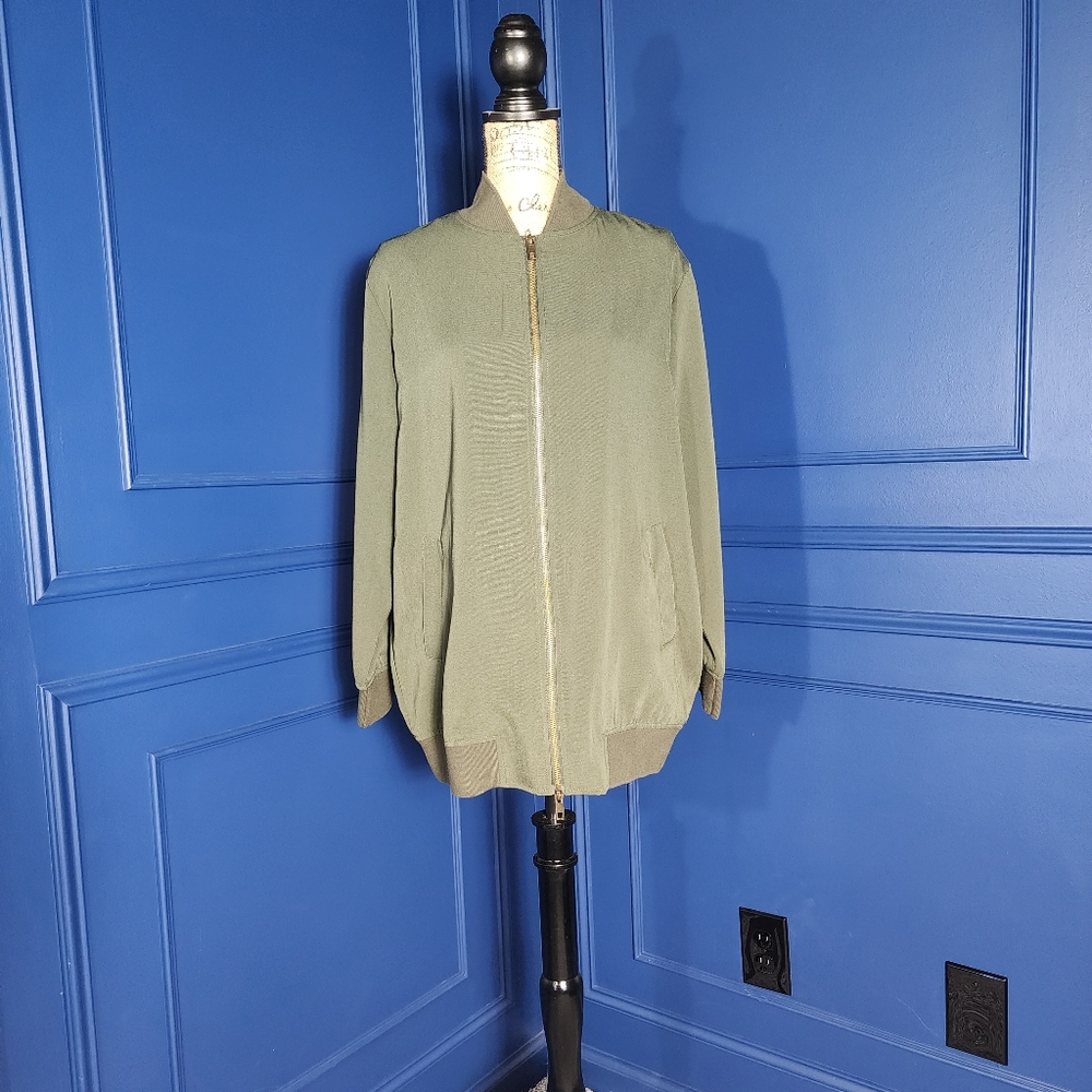 Who What Wear Green Full Zip Jacket Size Small - Picture 2 of 13